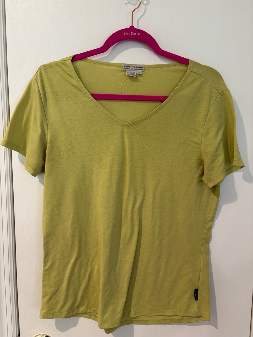 Royal Robbins Women’s Lime V-Neck Short Sleeve Tee